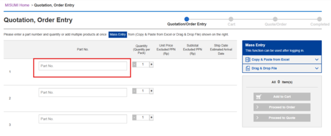 Manual Entry_Type in Part Number_1